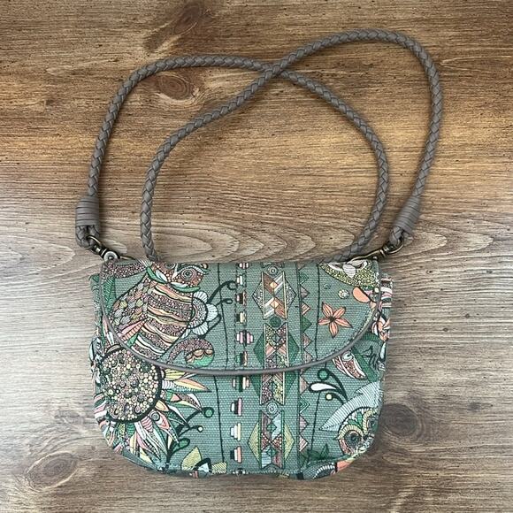 ✨Sold✨ Sakroots Signature Peace Print Fold Over Mini Bag in Spirit Desert - Picture 9 of 13